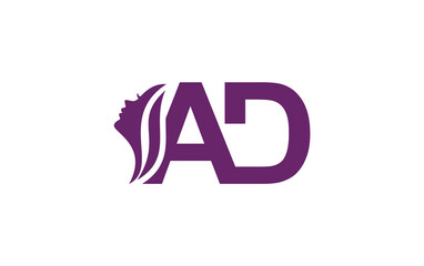 Beauty spa and hair art, logo and symbol design with the letters and alphabets