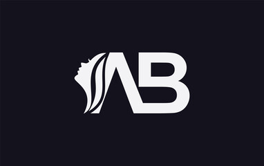 Beauty spa and hair art, logo and symbol design with the letters and alphabets