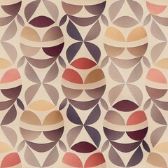 Rounded Seamless Vintage Patterns texture for print, GENERARTIVE AI