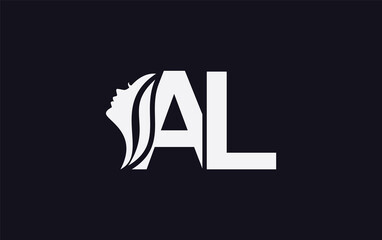 Beauty spa and hair art, logo and symbol design with the letters and alphabets