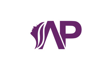 Beauty spa and hair art, logo and symbol design with the letters and alphabets