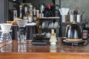 barista brewing coffee, pour over coffee