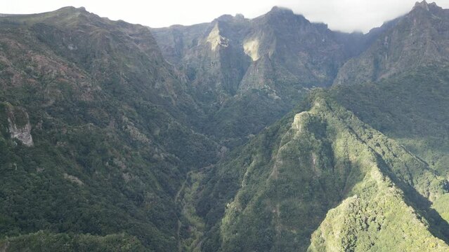 View from Balcoes viewpoint, levada dos Balcoes in Madeira island, Portugal.