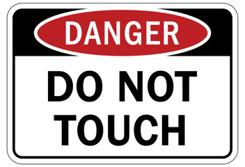 Hot warning sign and labels do not touch