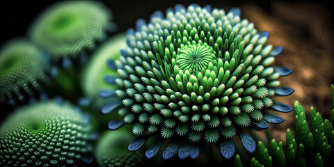 Vibrant green wallpapers filled with beautiful floral patterns gracefully adorn the screen - generative ai.
