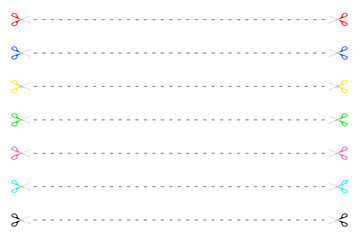 切り取り線のカラーバリエーションセット