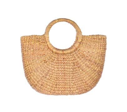 hand woven bag on transparent png