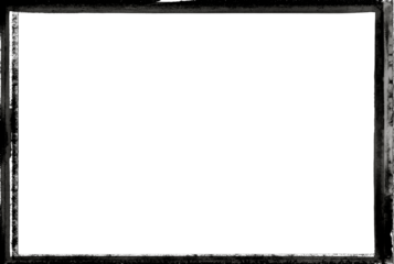 Photo film frame of a vintage camera with transparent background (png image)