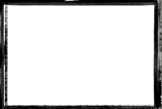 Photo film frame of a vintage camera with transparent background (png image)