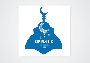 Ramadan Traditional Islamic Festival New Arrivals Collection Blue Background Design