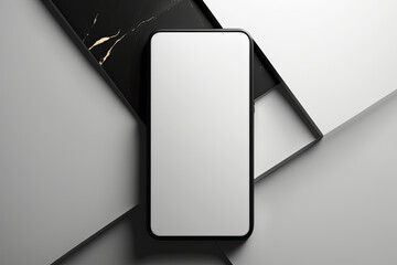 Empty mobile phone tablet minimalist elegant mockup  with minimalist modern  background AI Generated