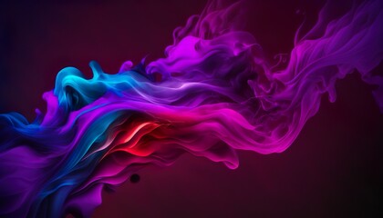 Fototapeta na wymiar Abstract colored smoke on a dark background, smoky vape colored background generative by AI