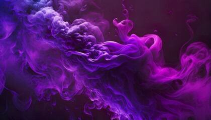Abstract colored smoke on a dark background, smoky vape colored background generative by AI
