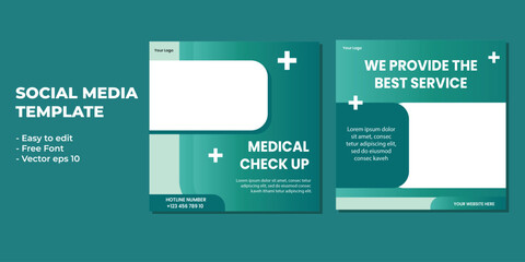 Medical Social Media Post Template, Healthcare Social Media Banner Template, Healthcare post social media banner ad, Medical and healthcare social media post template