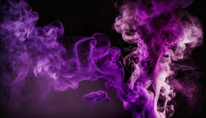 Abstract colored smoke on a dark background, smoky vape colored background generative by AI