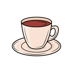 Cup of espresso vector color icon. Vector illustration