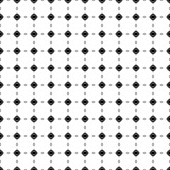 Square seamless background pattern from geometric shapes are different sizes and opacity. The pattern is evenly filled with black optic cable symbols. Vector illustration on white background