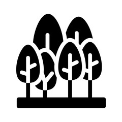 forest solid icon illustration vector graphic 