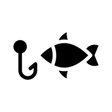 fishing solid icon illustration vector graphic 
