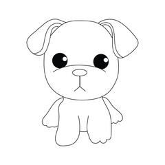Puppy drawings. Cute drawing. Puppies. Line drawings. coloring pictures