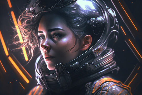 Space Math Female Sci Fi Female Space Suit