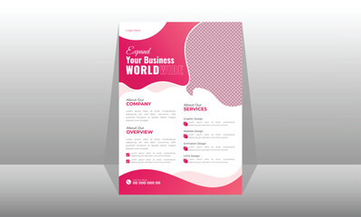 Modern Business Flyer Design Template Abstract Vector Design Stylish Flyer Design Cover Template Colorful Gradient Background