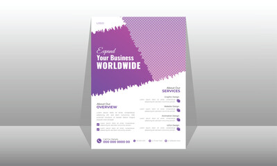 Modern Business Flyer Design Template Abstract Vector Design Stylish Flyer Design Cover Template Colorful Gradient Background