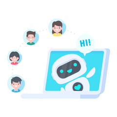 Auto reply system with intelligent robots provide information and help customers with problems