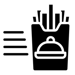 Food Delivery Glyph Icon Free