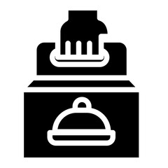 Food Delivery Glyph Icon Free