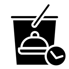 Food Delivery Glyph Icon Free