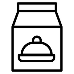 Food Delivery Line Icon Free