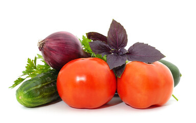 Different ripe vegetables.