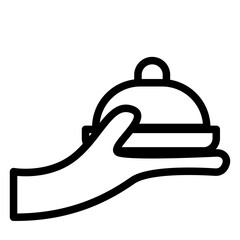 Food Delivery Line Icon Free