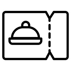 Fototapeta premium Food Delivery Line Icon Free
