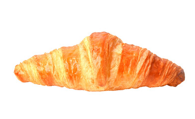 The butter croissant on transparent png..