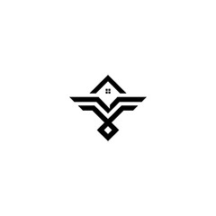 eagle house,logo,vector,illustration,line art,silhouette
