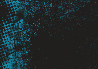 Aesthetic dotted design element. Duo tone poster . Modern art .Abstract composition . Half tone background. Halftone dots texture effect .Contemporary vector design