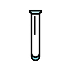 test tubes chemical glassware lab color icon vector illustration