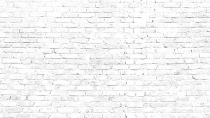White brick wall, brickwork background for design