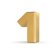 Number 3d Gold