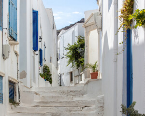 Greece. Tinos island of art, Cycladic architecture at Pyrgos village