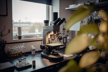 a research laboratory, showcasing the scientific research and development profession