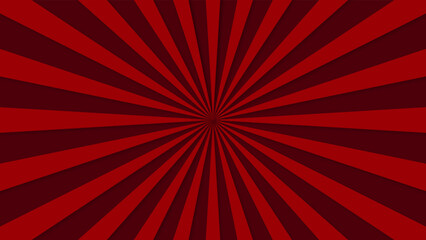Sunlight narrow vertical abstract background. Powder dark red color burst background. Vector illustration. Sun beam ray sunburst pattern background. Retro bright backdrop.