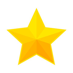 Golden star. Star isolated on transparent background. vector icon.