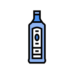 gin glass bottle color icon vector illustration