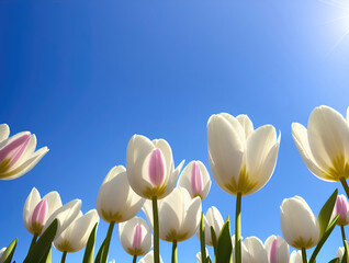 tulips against sky
