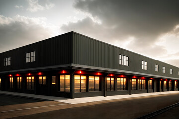 Obraz premium factory concept art illustrtion. Generative ai.