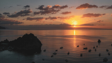 Fototapeta na wymiar Sunset in Taromina