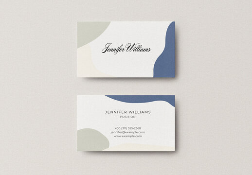 Modern White Clean Business Card Logo Effect Mockup Template